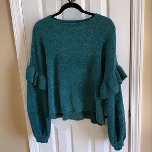 Hunter Green Chenille Luxury Sweater